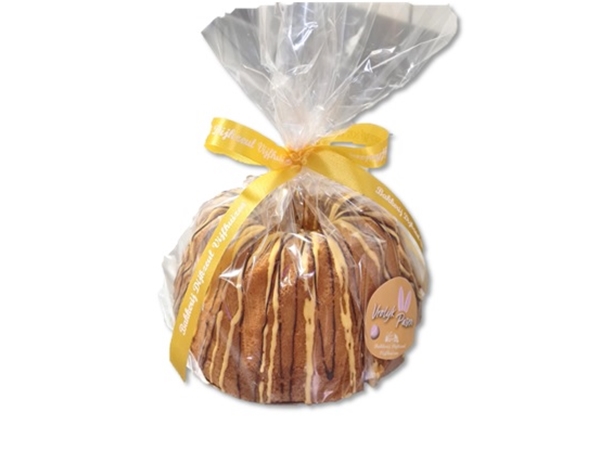 Tulband naturel klein met choco/advocaat