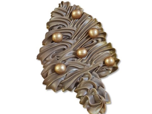 Chocolade Kerstboom (opgespoten)