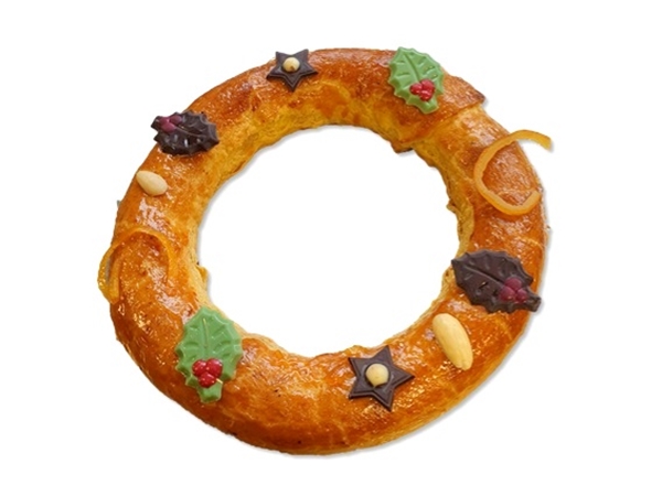 Rb Amandel-Kerstkrans (versierd)