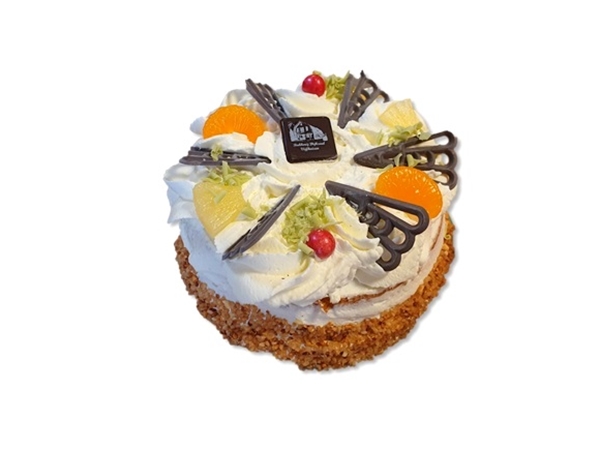 Rond slagroom taartje (6 pers)